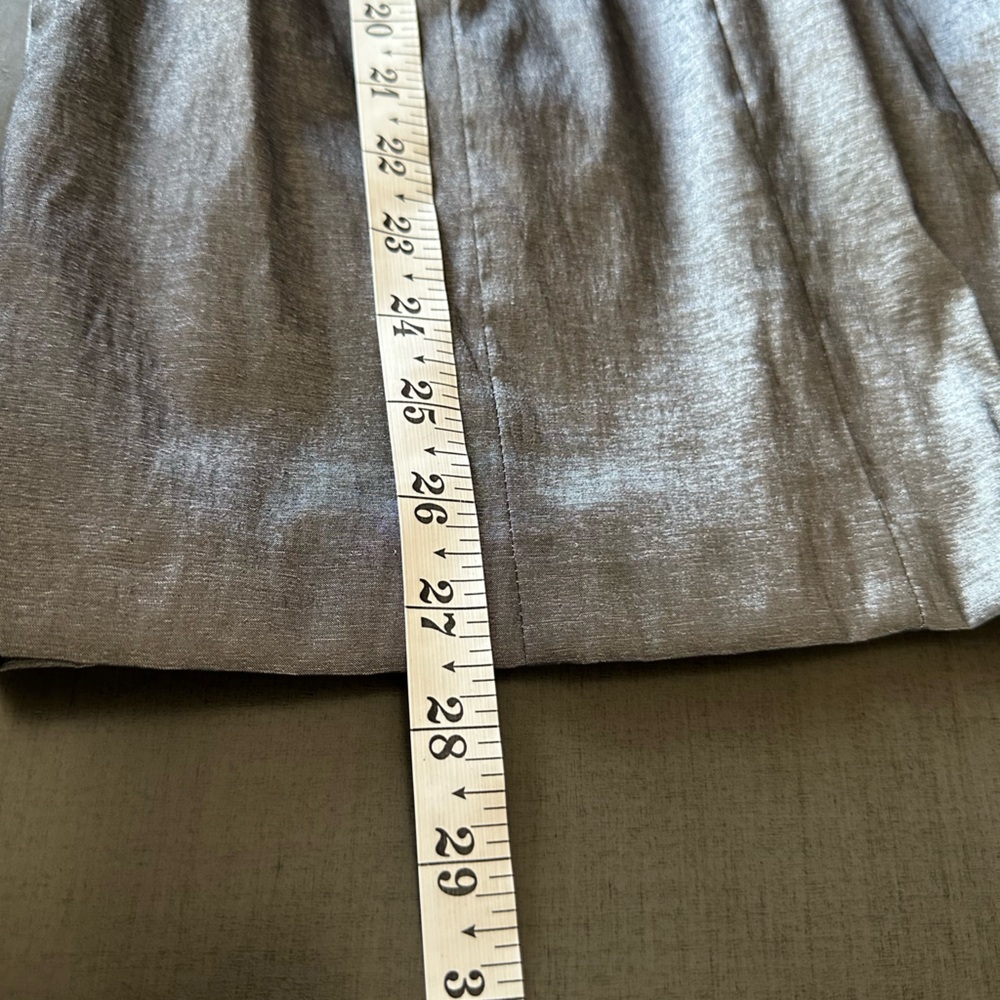 Vintage Betsy & Adam Strapless Gunmetal Mini Dress Size 10 – Metallic Party Glam - Picture 11 of 13